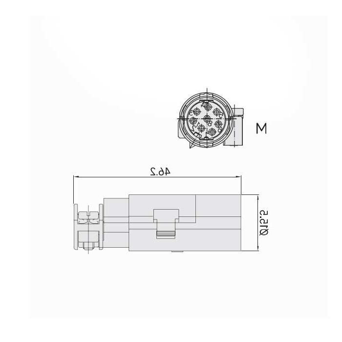 Public connector, Quintax-008-M, 09150083013